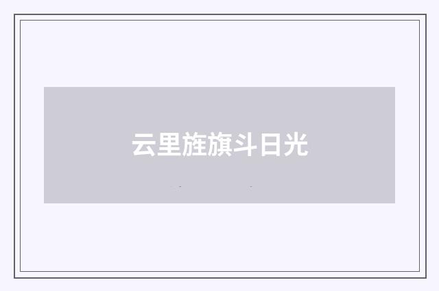 云里旌旗斗日光