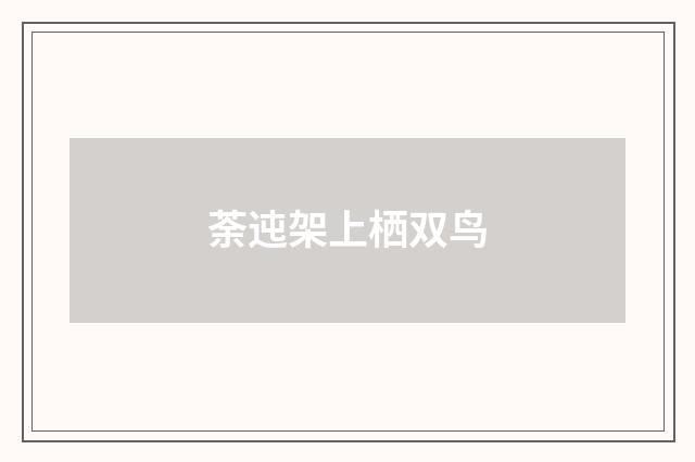 荼迍架上栖双鸟