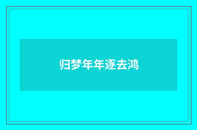 归梦年年逐去鸿