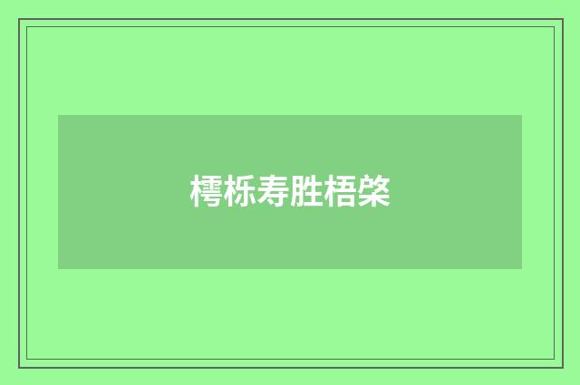 樗栎寿胜梧棨