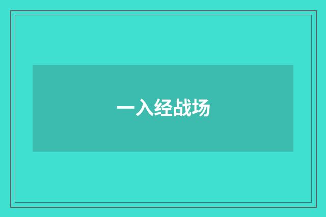 一入经战场