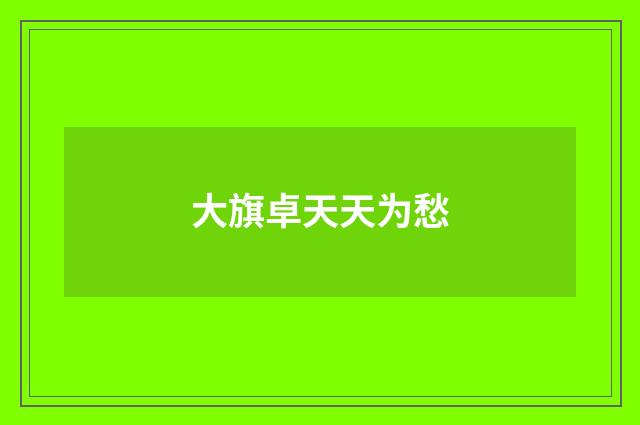 大旗卓天天为愁