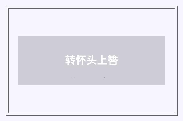 转怀头上簪