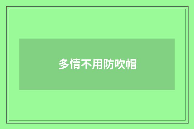 多情不用防吹帽