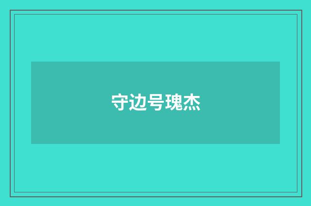 守边号瑰杰