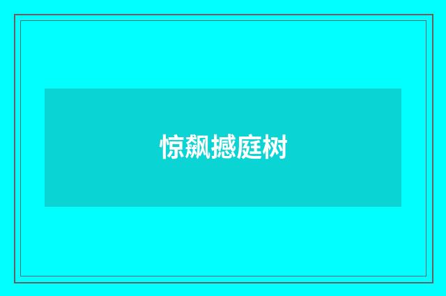 惊飙撼庭树