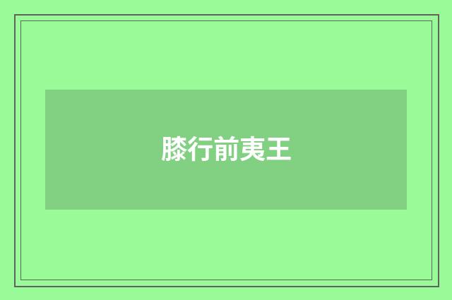 膝行前夷王