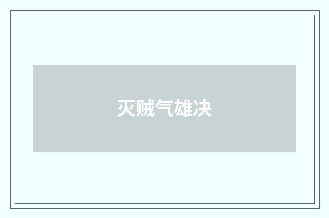 灭贼气雄决