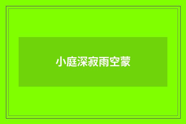 小庭深寂雨空蒙