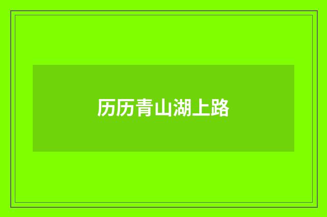 历历青山湖上路