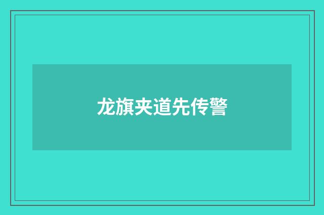 龙旗夹道先传警