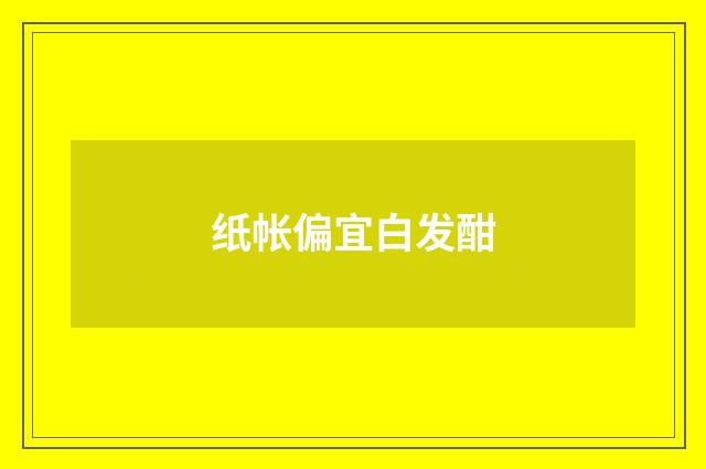纸帐偏宜白发酣