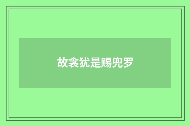 故衾犹是赐兜罗