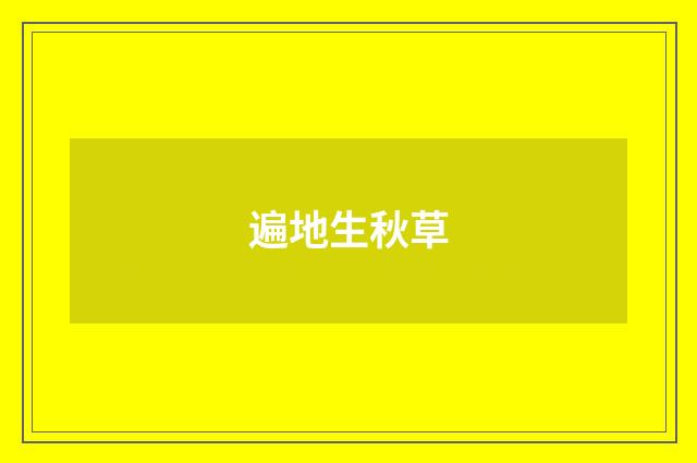 遍地生秋草