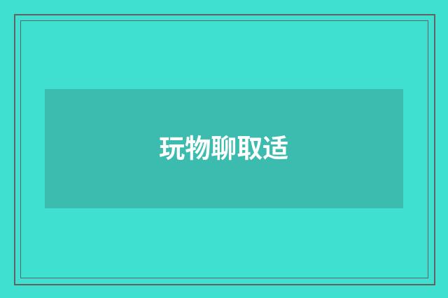 玩物聊取适