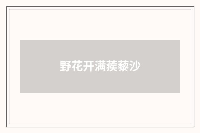 野花开满蒺藜沙