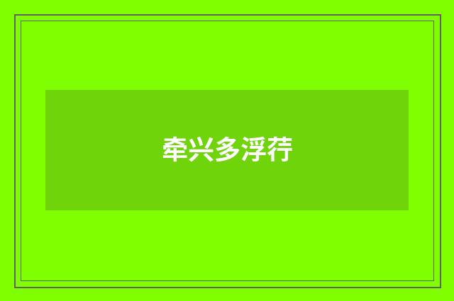 牵兴多浮荇