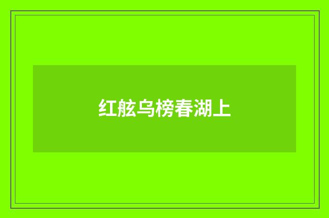 红舷乌榜春湖上