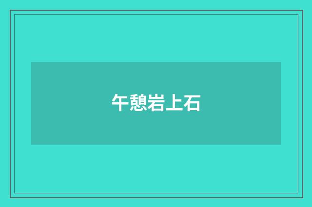 午憩岩上石