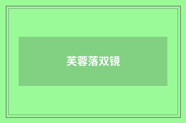 芙蓉落双镜