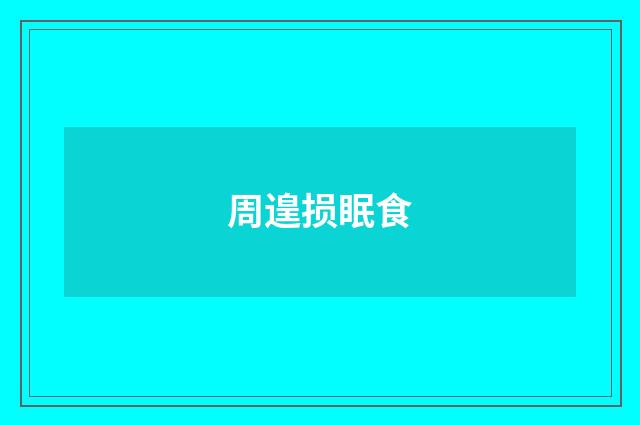 周遑损眠食
