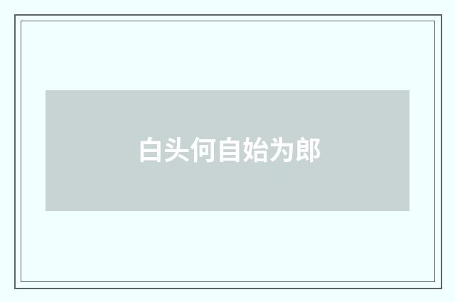 白头何自始为郎
