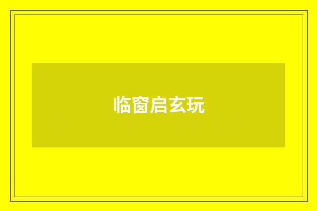 临窗启玄玩