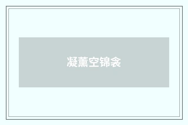 凝薰空锦衾