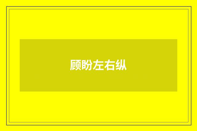 顾盼左右纵