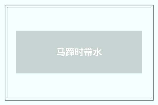马蹄时带水