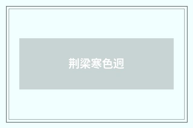 荆梁寒色迥