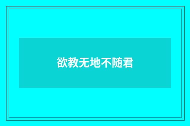 欲教无地不随君