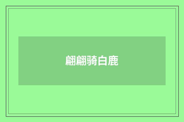 翩翩骑白鹿