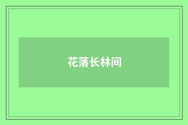 花落长林间