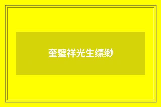 奎璧祥光生缥缈