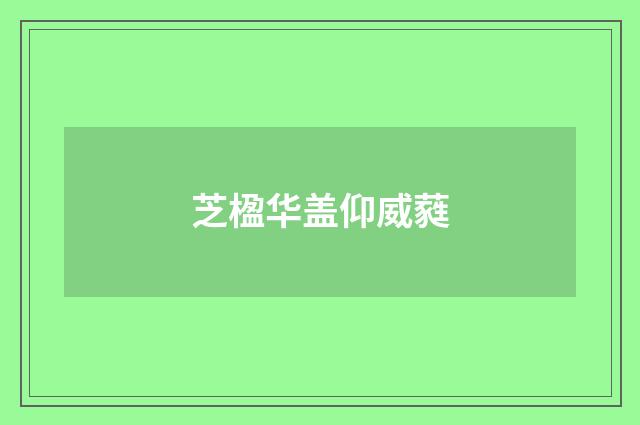 芝楹华盖仰威蕤