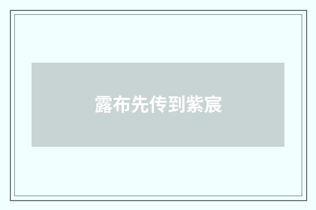 露布先传到紫宸