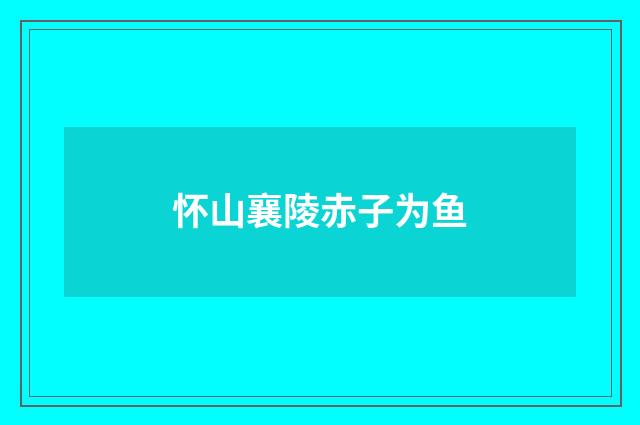 怀山襄陵赤子为鱼