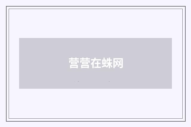 营营在蛛网