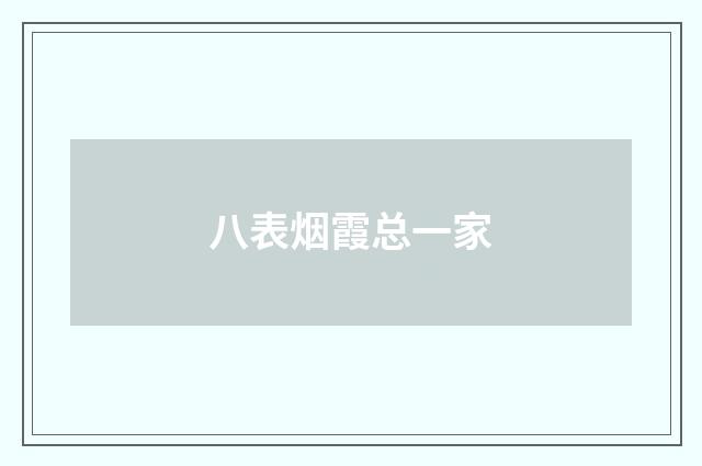八表烟霞总一家