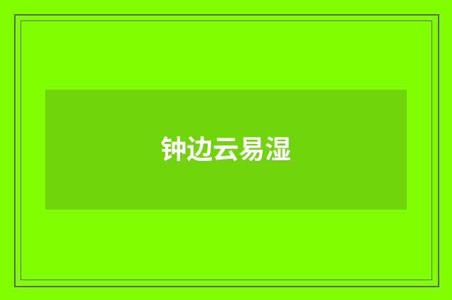 钟边云易湿