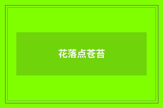 花落点苍苔