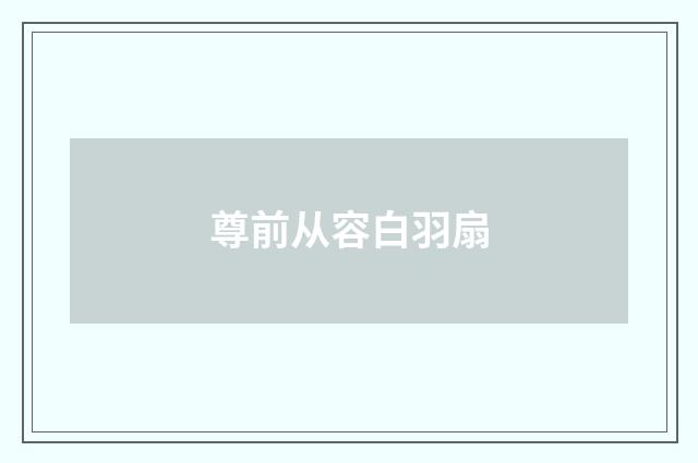 尊前从容白羽扇