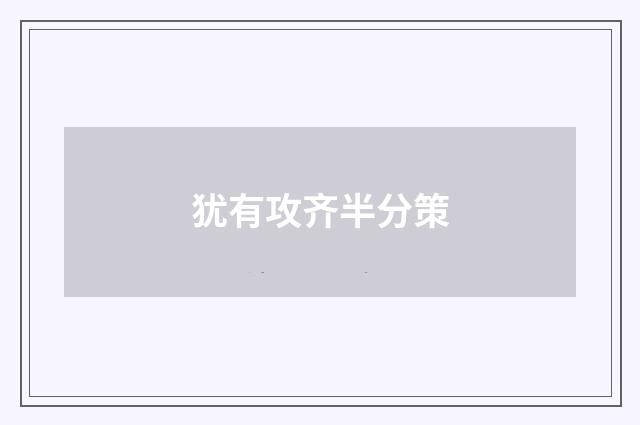 犹有攻齐半分策