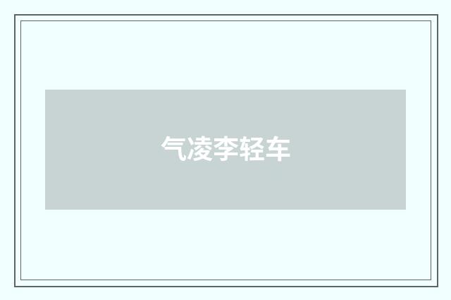 气凌李轻车