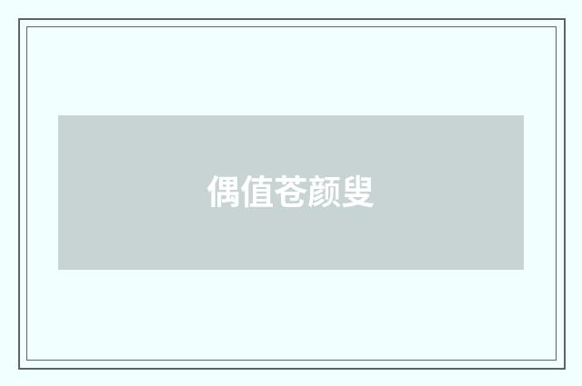 偶值苍颜叟