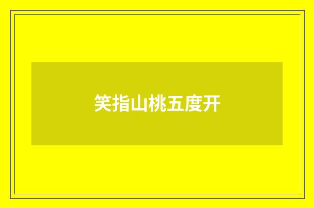 笑指山桃五度开