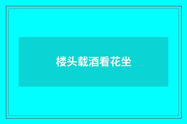 楼头载酒看花坐