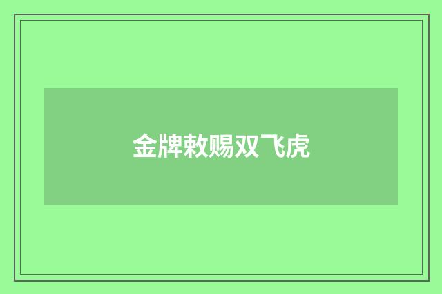 金牌敕赐双飞虎