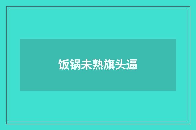 饭锅未熟旗头逼